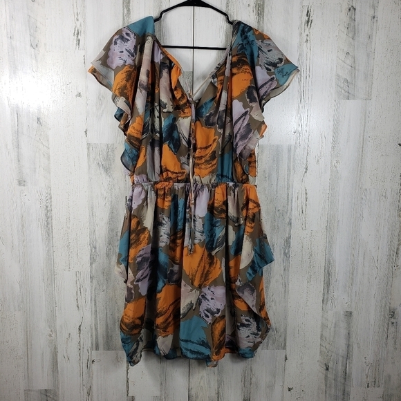 J Taylor sheer colorful summer dress women's size 12 - Picture 5 of 12